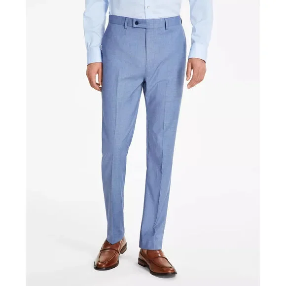 Calvin Klein | Pants | Calvin Klein Dress Pants Slim Fit Size 33x32 Blue  Solid Stretch | Poshmark